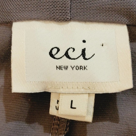 Eci Gray Long Sleeve Top Large NWOT - Picture 5 of 6